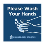 Please Wash Your Hands Wall Decals 12" x 12" square